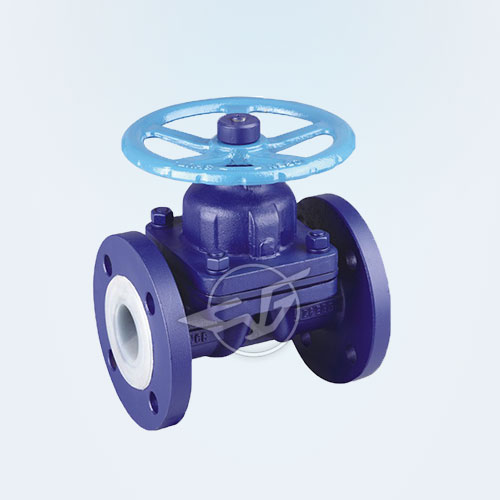 Lined fluorine diaphragm valve 